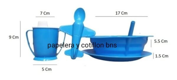 SET PLATO C/SORBETE Y CUCHARA AVION - Imagen 2