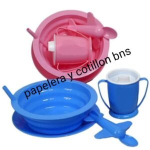 SET PLATO C/SORBETE Y CUCHARA AVION