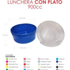 LONCHERA REDONDA C/TAPA PLATO