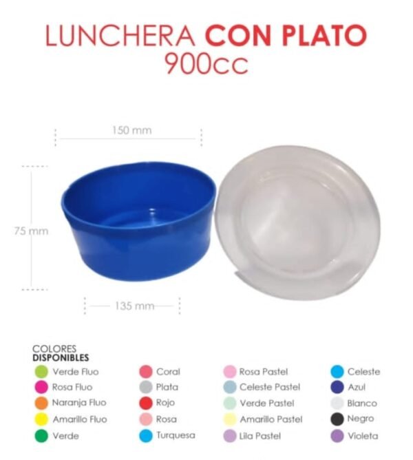 LONCHERA REDONDA C/TAPA PLATO